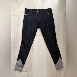 GhoDho Italian Riding Breeches – Size 30 – Black/Grey – Stretchy & Flattering